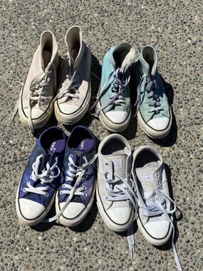 Converse Canvas High-Top Sneakers in Pastel Shades lot